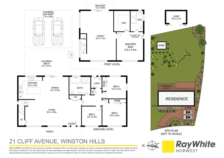Floorplan of Homely house listing, 21 Cliff Avenue, Winston Hills NSW 2153