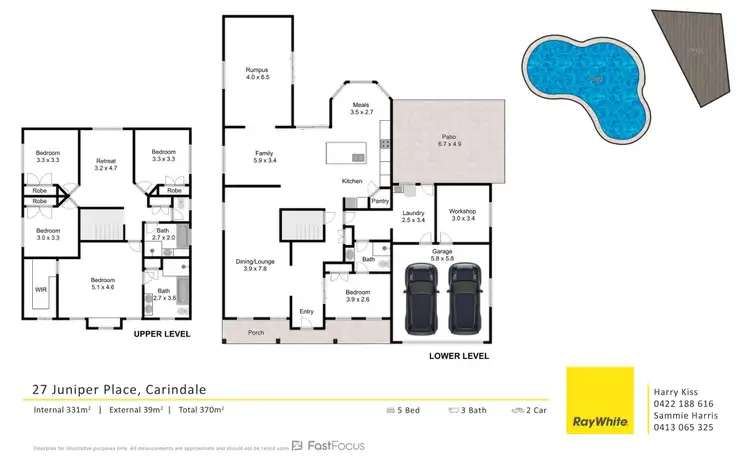 Floorplan of Homely house listing, 27 Juniper Place, Carindale QLD 4152