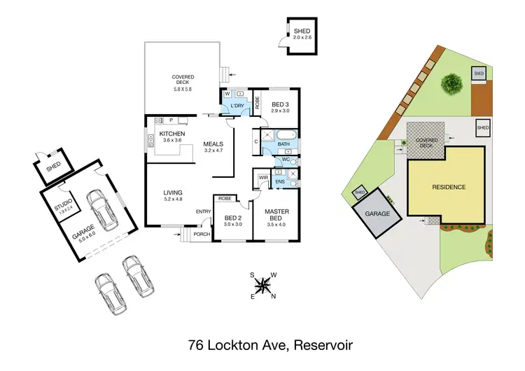 Floorplan of Homely house listing, 76 Lockton Avenue, Reservoir VIC 3073
