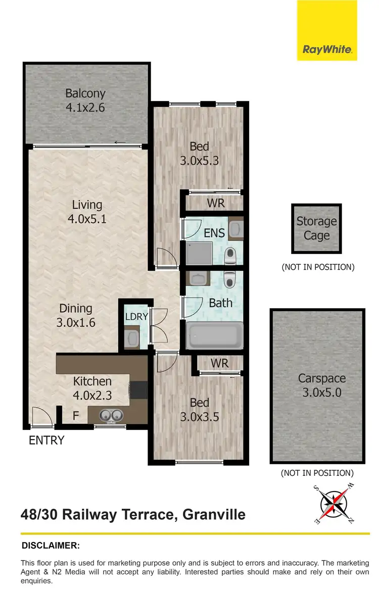 Floorplan of Homely unit listing, 48/30-44 Railway Terrace, Granville NSW 2142