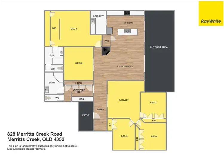 Floorplan of Homely rural property listing, 828 Merritts Creek Road, Merritts Creek QLD 4352