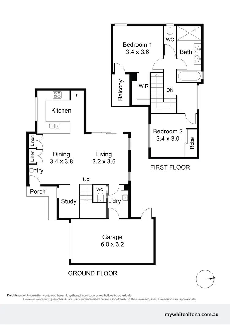 Floorplan of Homely townhouse listing, 2/70 Millers Road, Brooklyn VIC 3012