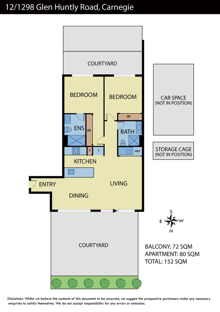 Floorplan of Homely apartment listing, 12/1298 Glen Huntly Road, Carnegie VIC 3163