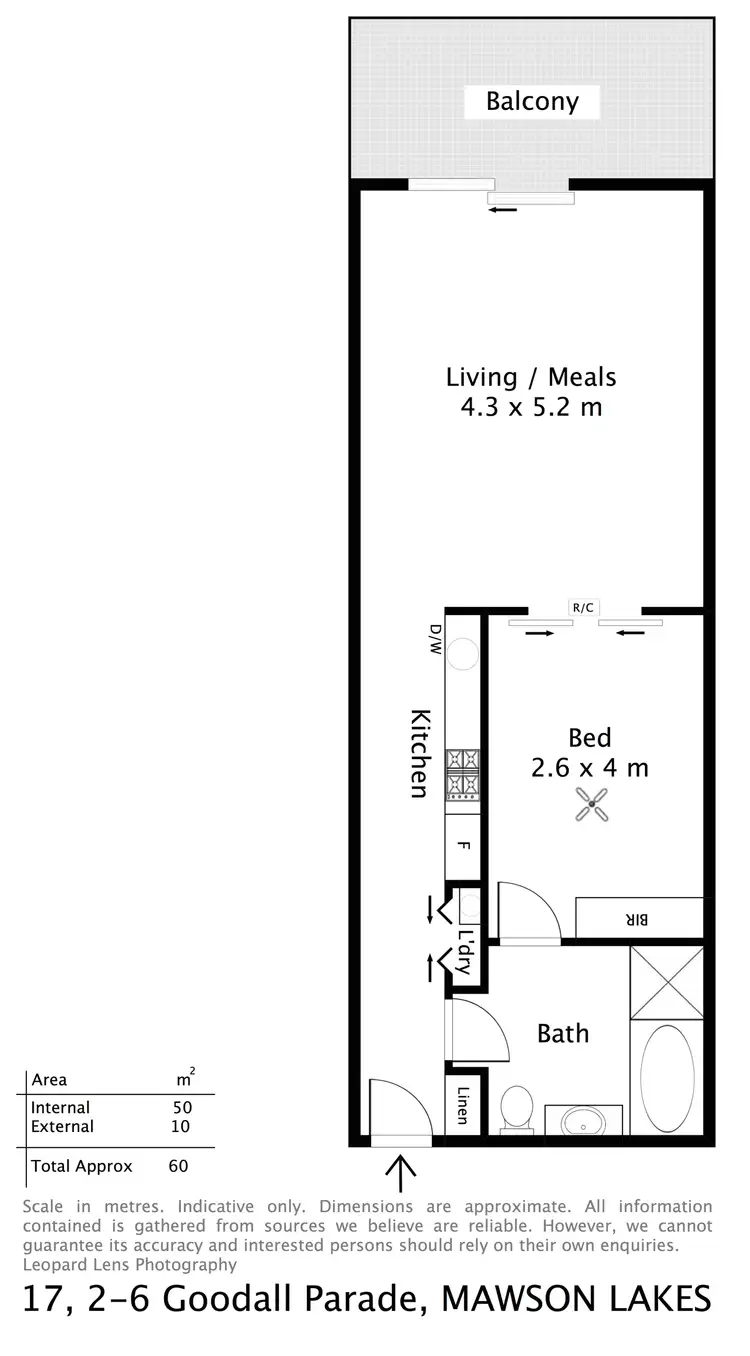 Floorplan of Homely apartment listing, 17/2-6 Goodall Parade, Mawson Lakes SA 5095
