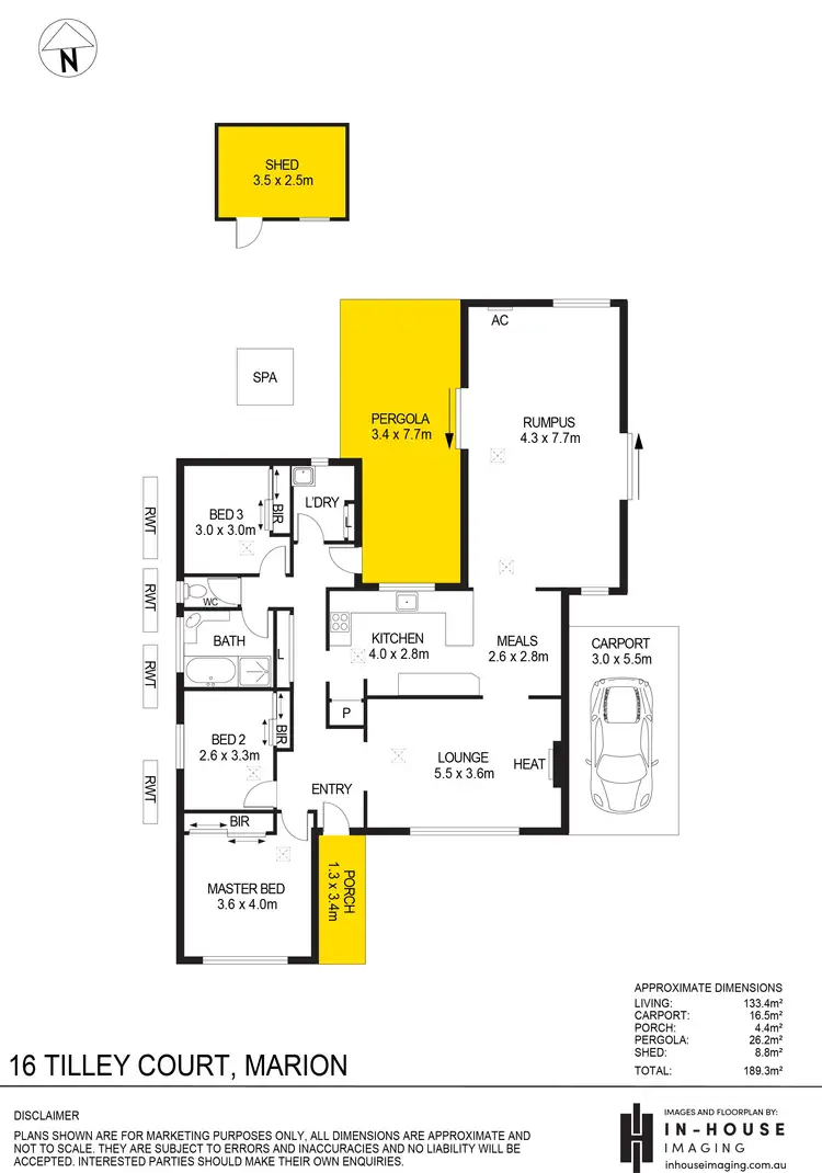 Floorplan of Homely house listing, 16 Tilley Court, Marion SA 5043