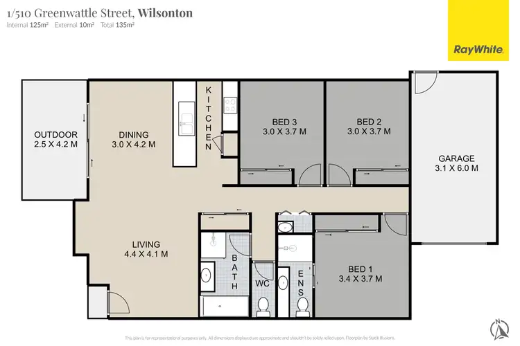 Floorplan of Homely unit listing, 1/510 Greenwattle Street, Wilsonton QLD 4350