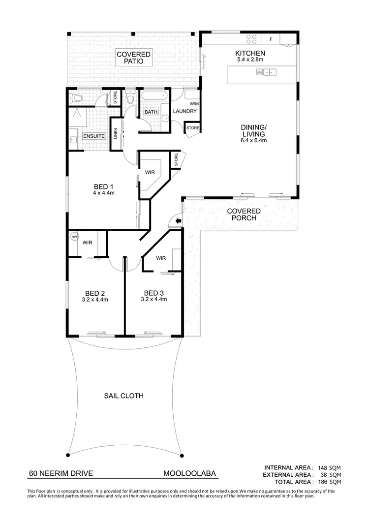 Floorplan of Homely house listing, 60 Neerim Drive, Mooloolaba QLD 4557