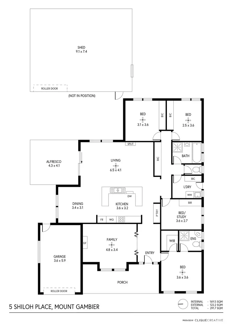 Floorplan of Homely house listing, 5 Shiloh Close, Mount Gambier SA 5290
