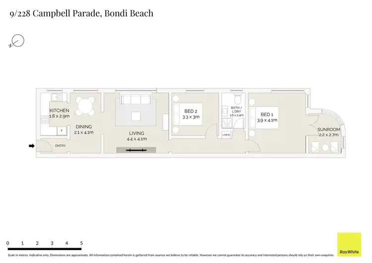 Floorplan of Homely apartment listing, 9/228 Campbell Parade, Bondi Beach NSW 2026
