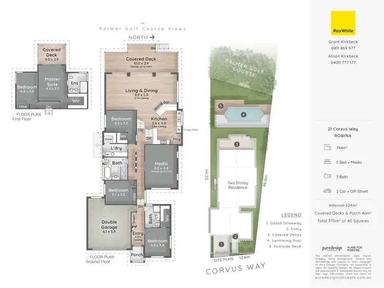 Floorplan of Homely house listing, 21 Corvus Way, Robina QLD 4226