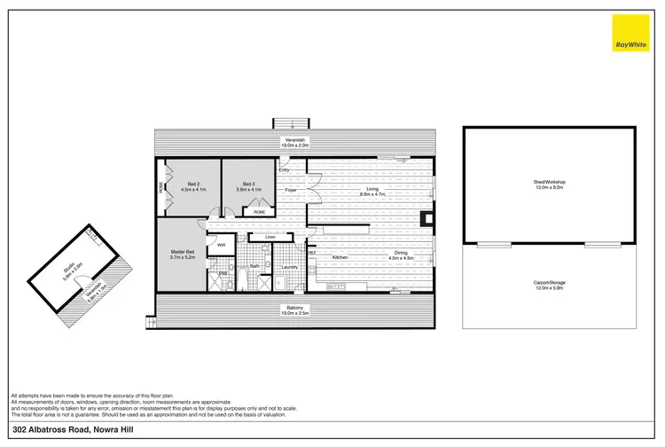 Floorplan of Homely rural property listing, 302 Albatross Road, Nowra Hill NSW 2540