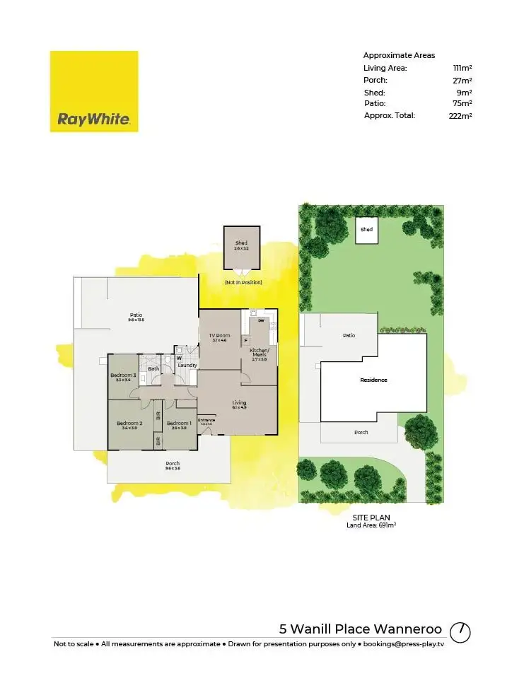Floorplan of Homely house listing, 5 Wanill Place, Wanneroo WA 6065