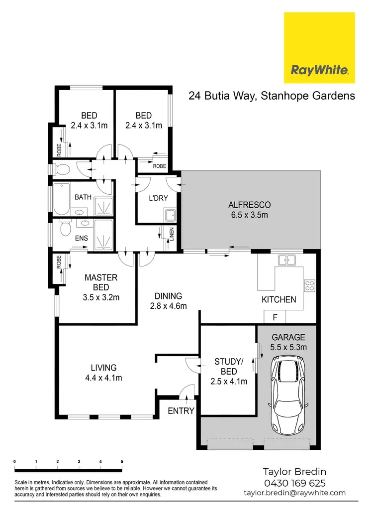 Floorplan of Homely house listing, 24 Butia Way, Stanhope Gardens NSW 2768