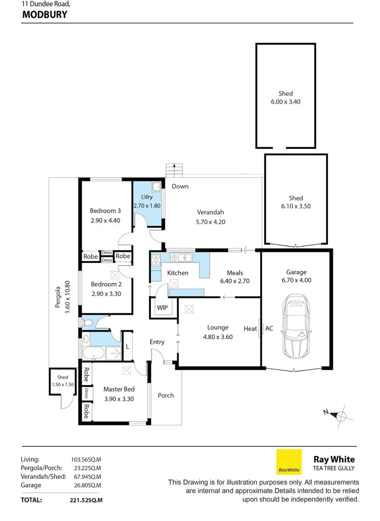 Floorplan of Homely house listing, 11 Dundee Road, Modbury SA 5092