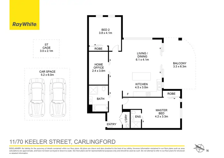 Floorplan of Homely apartment listing, 11/70 Keeler Street, Carlingford NSW 2118