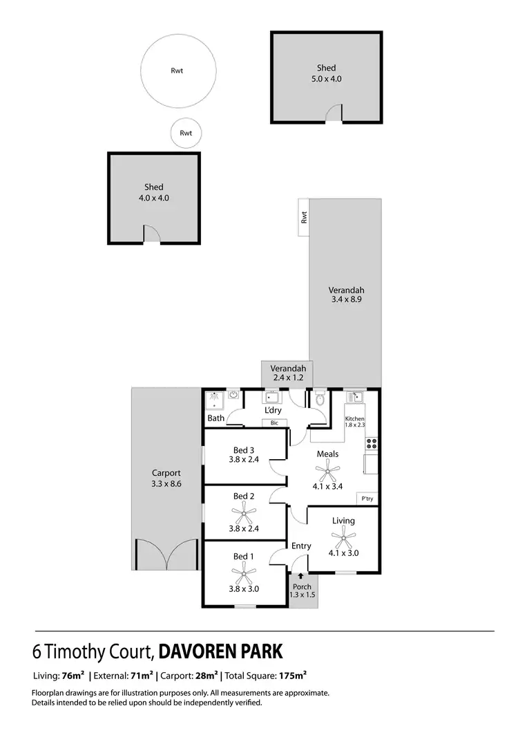 Floorplan of Homely house listing, 6 Timothy Court, Davoren Park SA 5113
