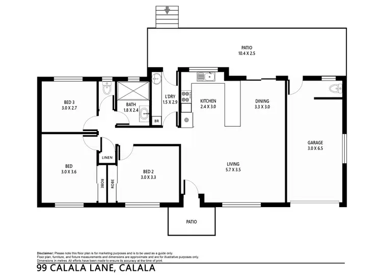 Floorplan of Homely house listing, 99 Calala Lane, Tamworth NSW 2340