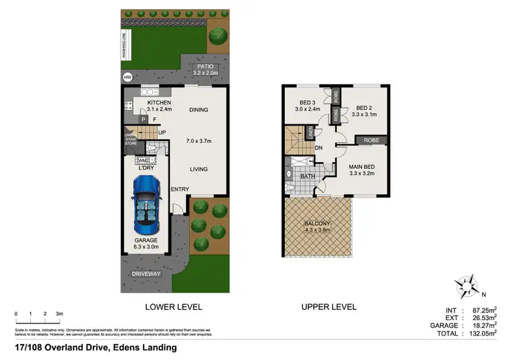Floorplan of Homely townhouse listing, 17/108 Overland Drive, Edens Landing QLD 4207