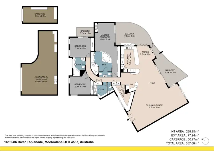 Floorplan of Homely unit listing, 16/82-86 River Esplanade, Mooloolaba QLD 4557