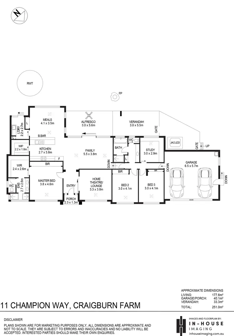Floorplan of Homely house listing, 11 Champion Way, Craigburn Farm SA 5051