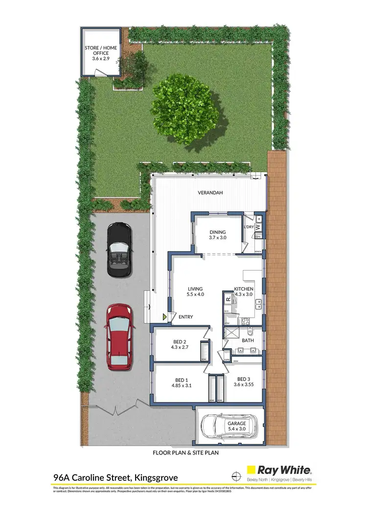 Floorplan of Homely house listing, 96A Caroline Street, Kingsgrove NSW 2208