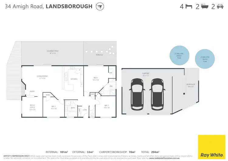 Floorplan of Homely house listing, 34 Amigh Road, Landsborough QLD 4550