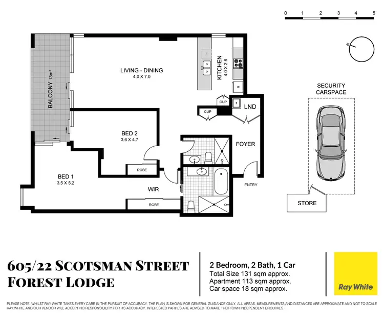 Floorplan of Homely apartment listing, 605/22 Scotsman Street, Forest Lodge NSW 2037