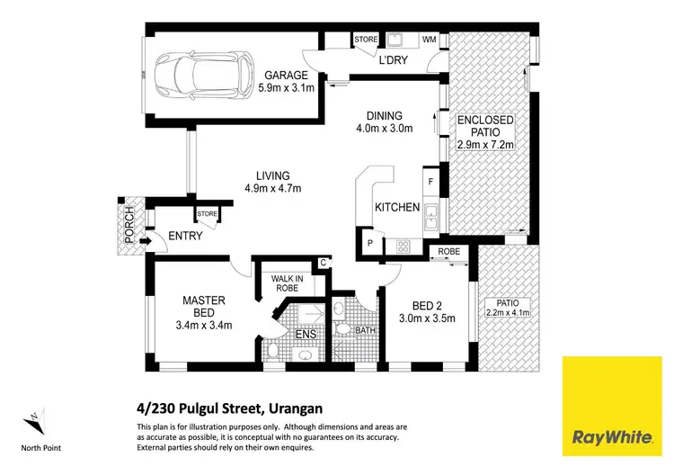 Floorplan of Homely villa listing, 4/230 Pulgul Street, Urangan QLD 4655