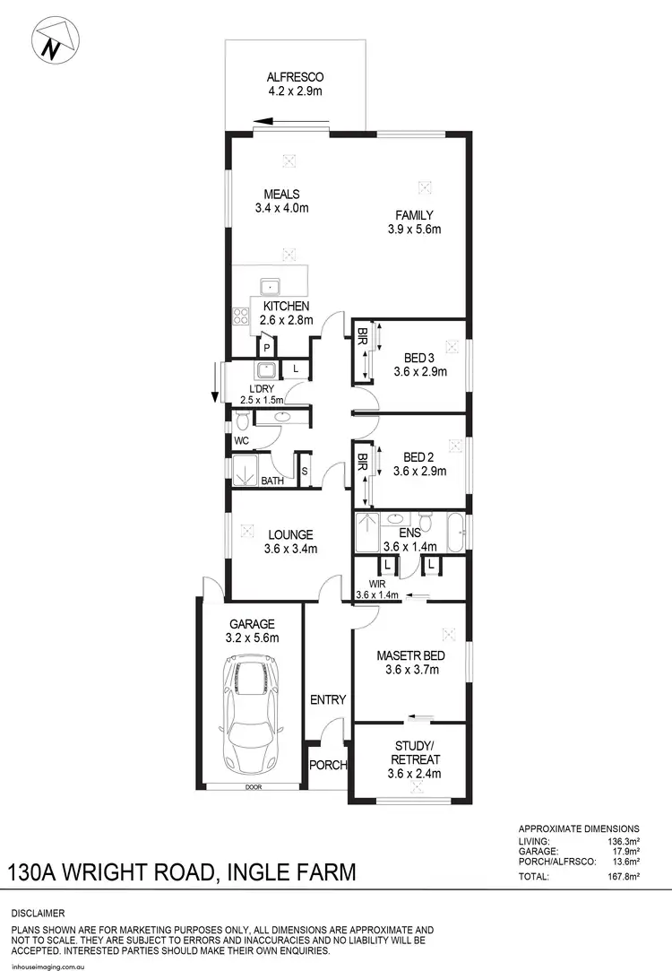 Floorplan of Homely house listing, 130A Wright Road, Ingle Farm SA 5098
