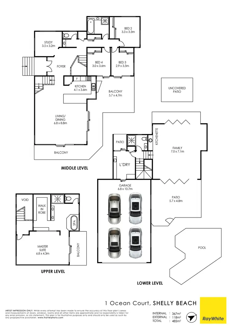 Floorplan of Homely house listing, 1 Ocean Court, Shelly Beach QLD 4551
