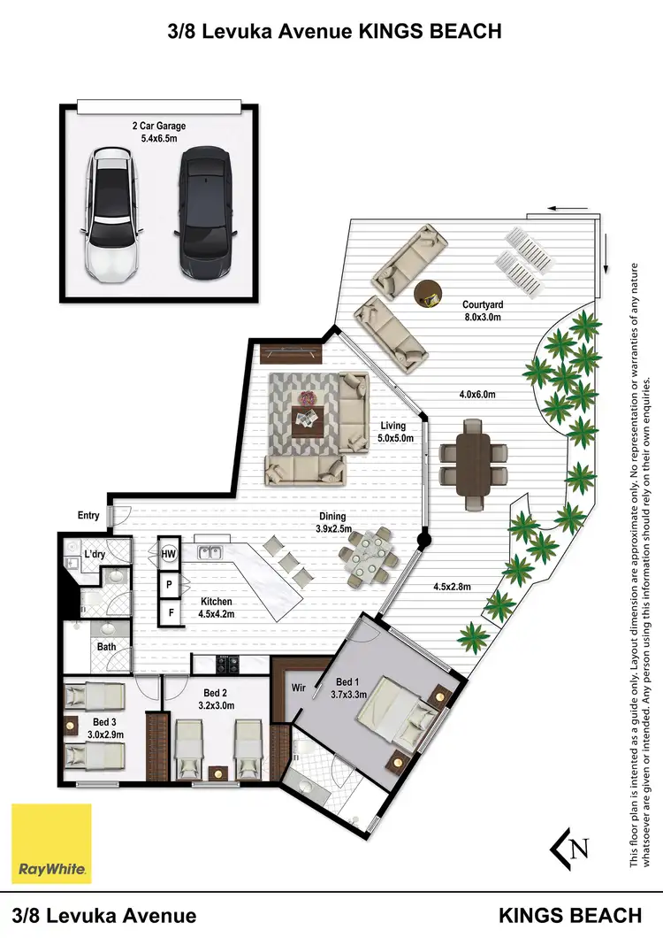 Floorplan of Homely unit listing, 3/8 Levuka Avenue, Kings Beach QLD 4551