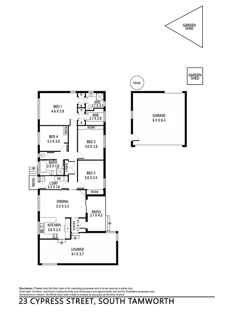 Floorplan of Homely house listing, 23 Cypress Street, Tamworth NSW 2340