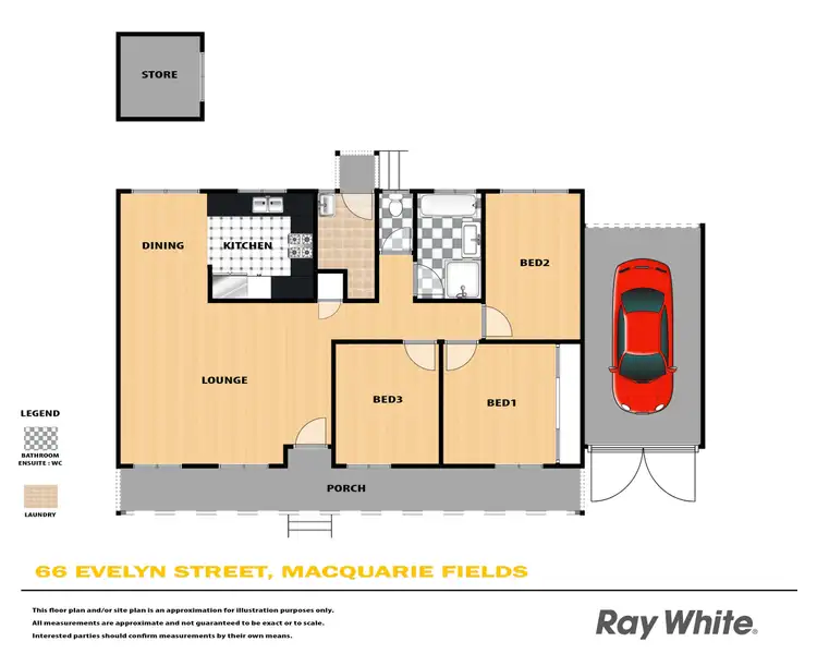 Floorplan of Homely house listing, 66 Evelyn Street, Macquarie Fields NSW 2564