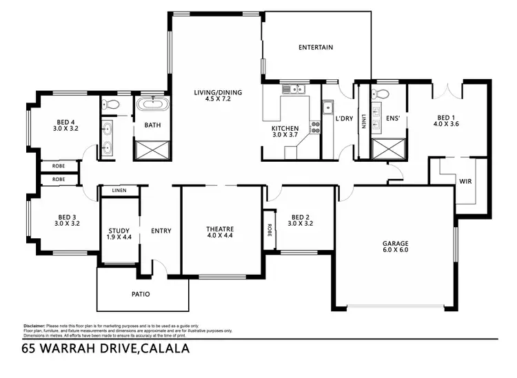 Floorplan of Homely house listing, 65 Warrah Drive, Tamworth NSW 2340