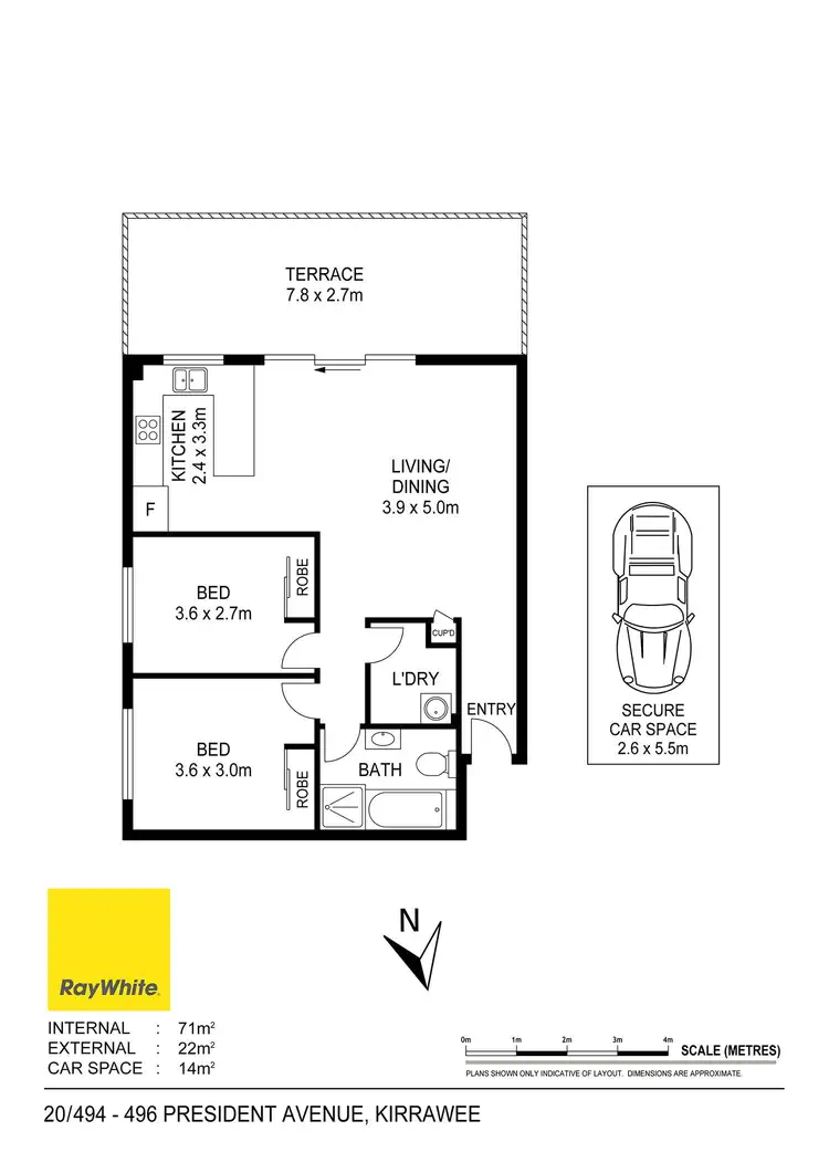 Floorplan of Homely unit listing, 20/494-496 President Avenue, Kirrawee NSW 2232