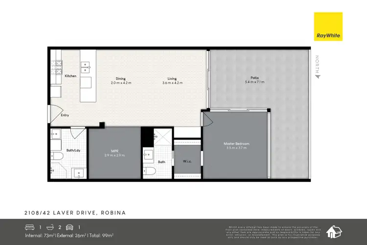 Floorplan of Homely apartment listing, 2108/42 Laver Drive, Robina QLD 4226