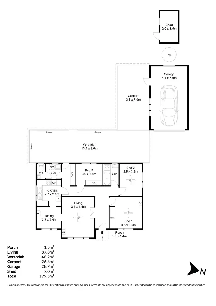 Floorplan of Homely house listing, 35 Lincoln Crescent, Pooraka SA 5095