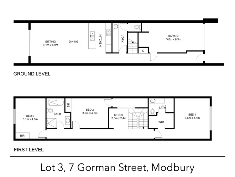 Floorplan of Homely townhouse listing, 7C Gorman Street, Modbury SA 5092