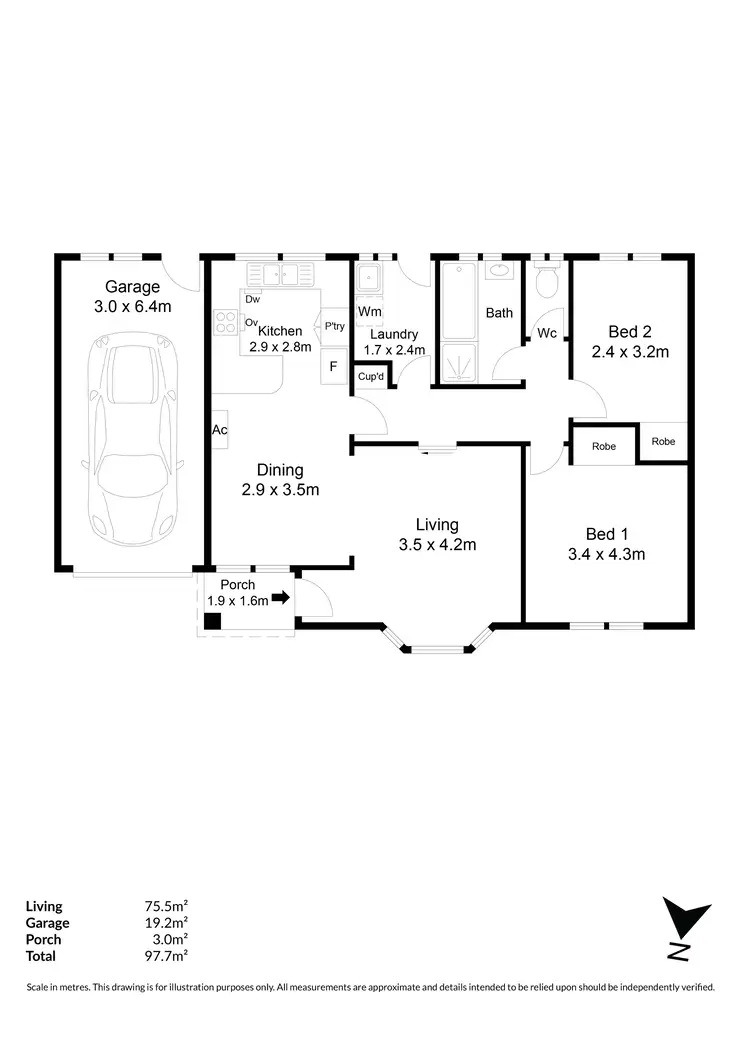 Floorplan of Homely unit listing, Unit 1/22 Second Avenue, Payneham South SA 5070