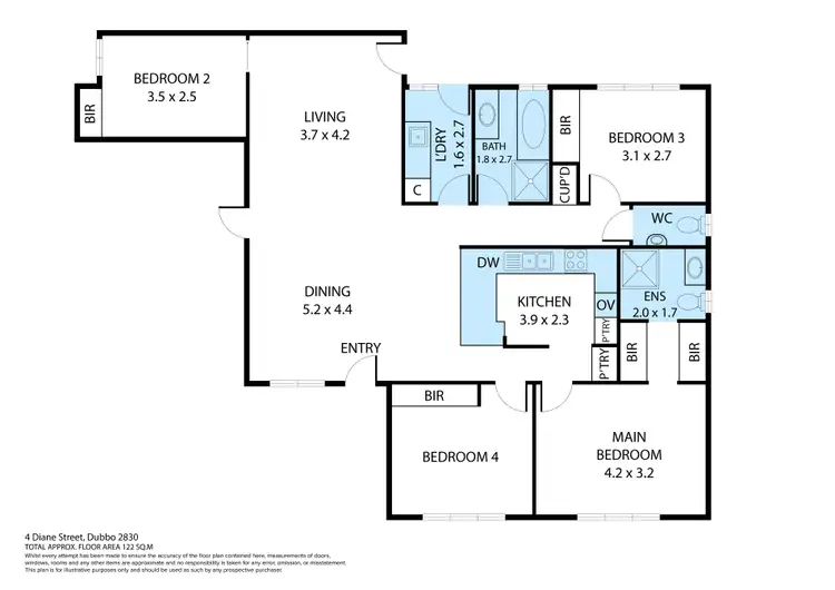 Floorplan of Homely townhouse listing, 13/4-8 Diane Street, Dubbo NSW 2830