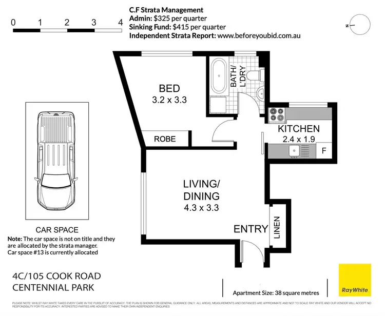 Floorplan of Homely apartment listing, 4C/105 Cook Road, Centennial Park NSW 2021