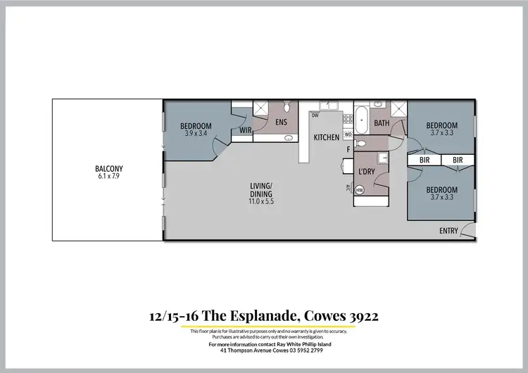 Floorplan of Homely apartment listing, Apt 12/16 The Esplanade, Cowes VIC 3922
