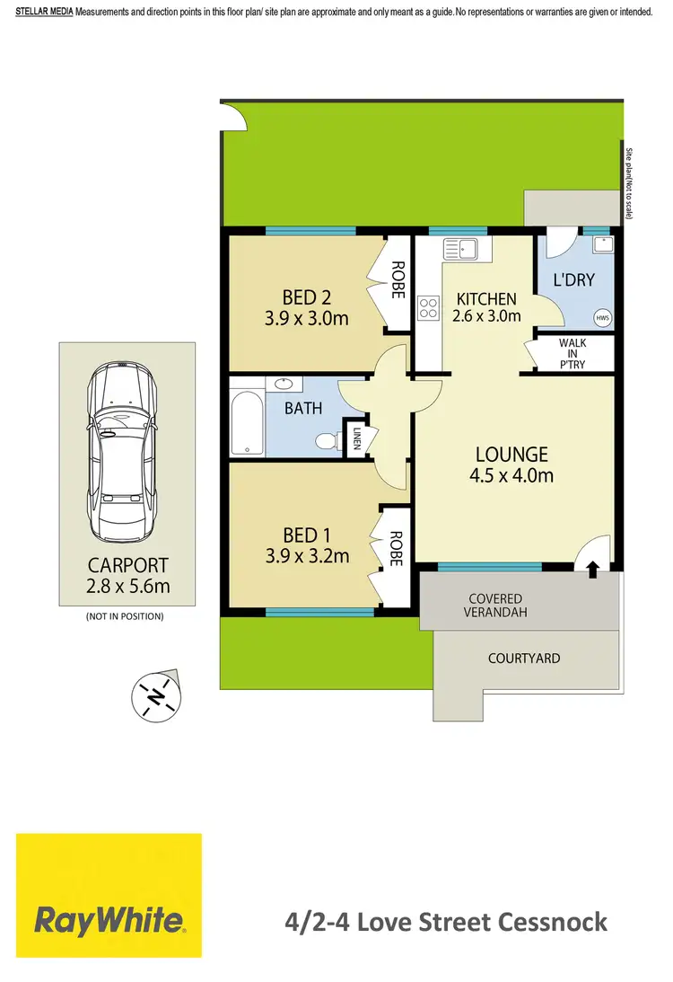 Floorplan of Homely unit listing, 4/4 Love Street, Cessnock NSW 2325