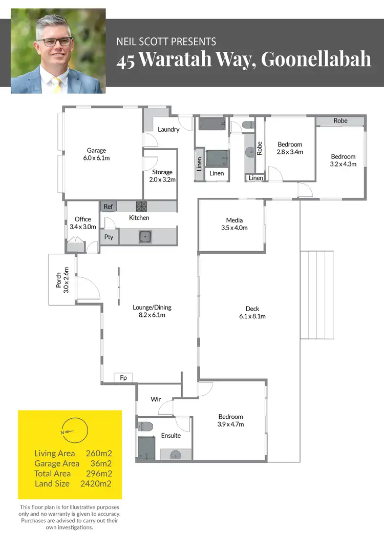 Floorplan of Homely house listing, 45 Waratah Way, Goonellabah NSW 2480