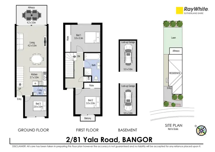 Floorplan of Homely townhouse listing, 2/81 Yala Road, Bangor NSW 2234