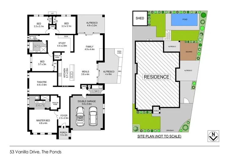 Floorplan of Homely house listing, 53 Vanilla Drive, The Ponds NSW 2769