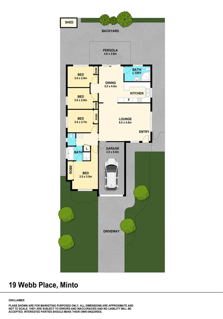 Floorplan of Homely house listing, 19 Webb Place, Minto NSW 2566
