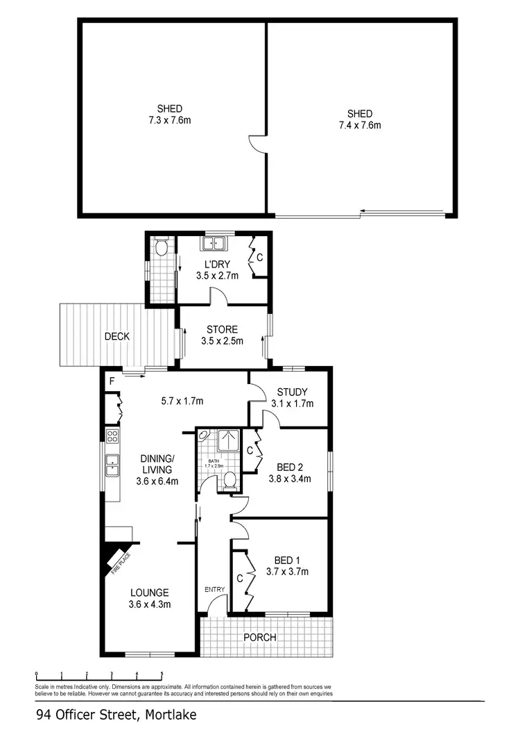 Floorplan of Homely house listing, 94 Officer Street, Mortlake VIC 3272