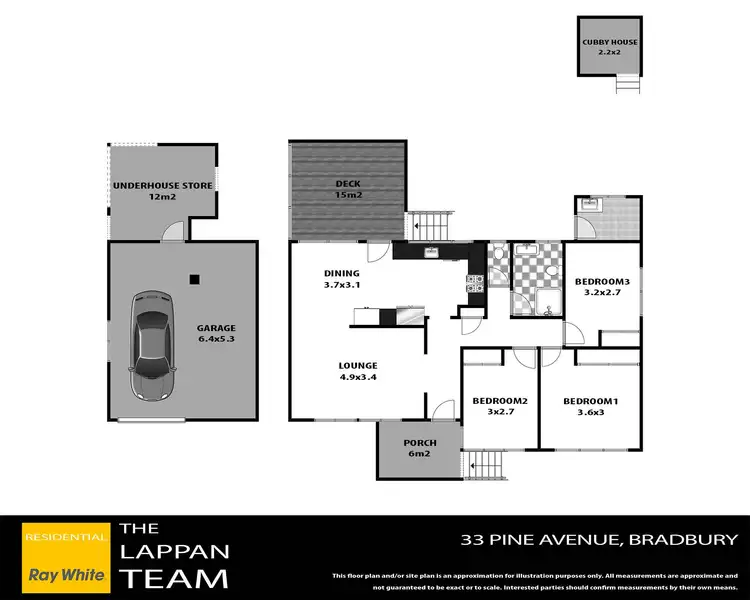Floorplan of Homely house listing, 33 Pine Avenue,, Bradbury NSW 2560