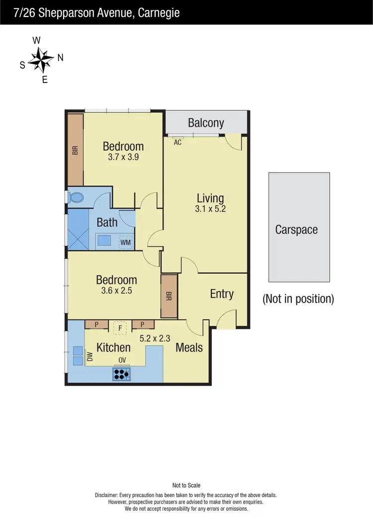 Floorplan of Homely apartment listing, 7/26 Shepparson Avenue, Carnegie VIC 3163